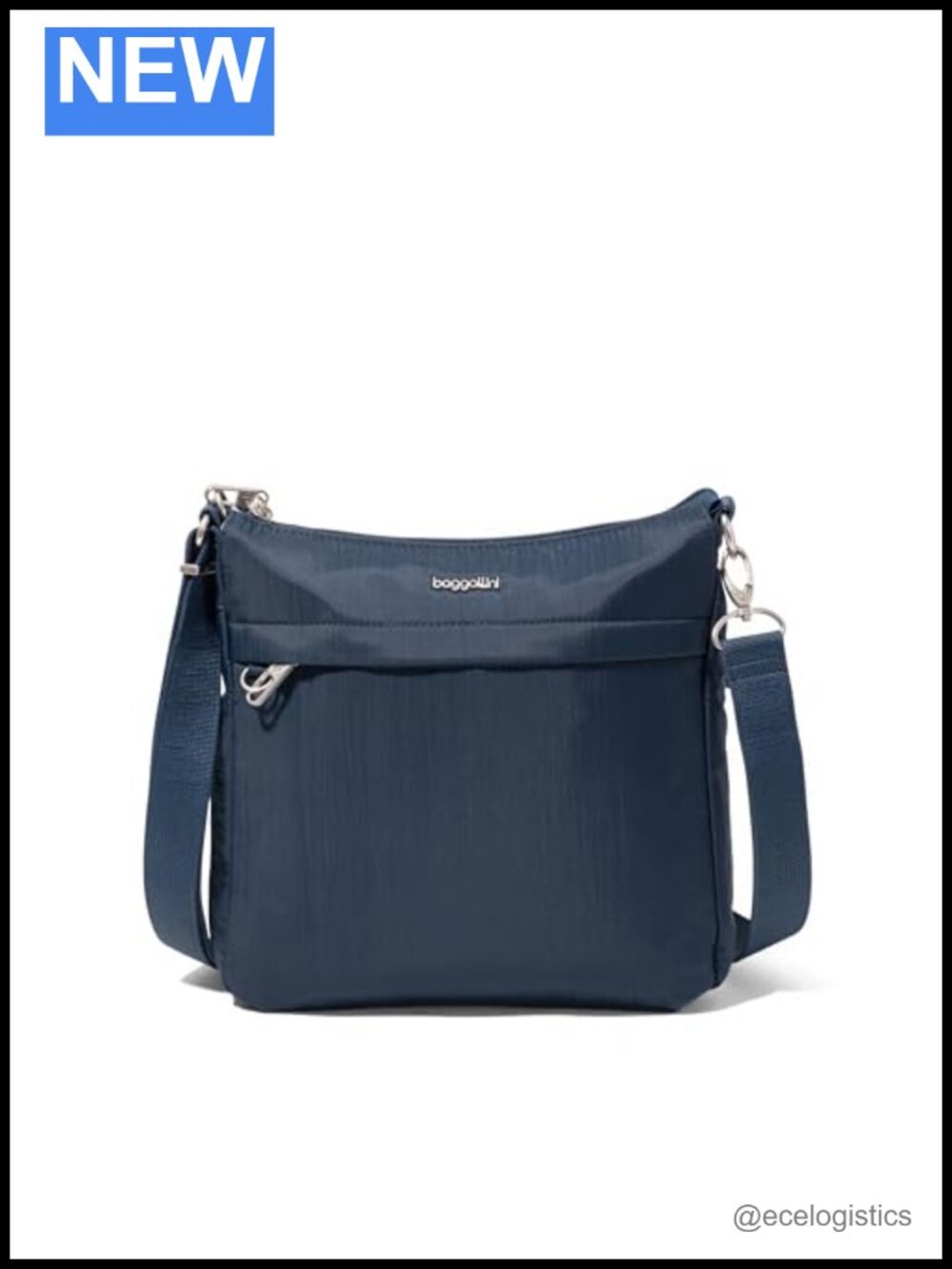 Anti-theft Crossbody Bag with RFID Blocking, Nylon, Water Repellent